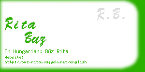 rita buz business card